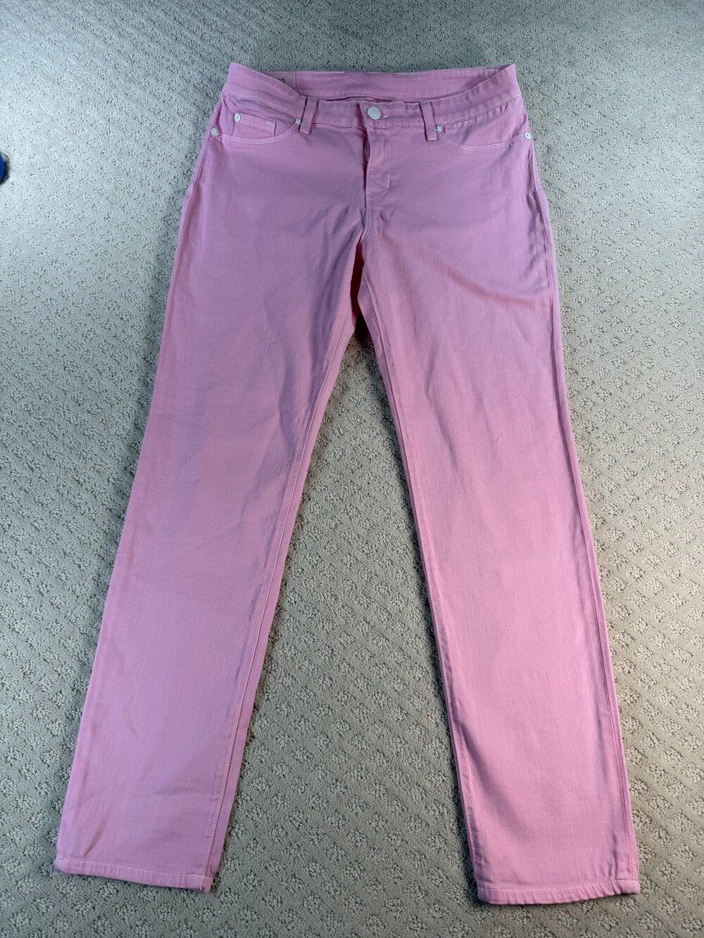 David Kahn Nikki Ankle Jean Womens 29 Pink Power Stretch Skinny Denim Size 29